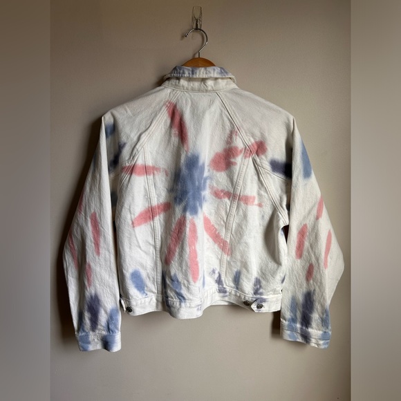 Madewell The Raglan Oversized Jean Jacket: Tie-Dyed Edition size XL - Picture 7 of 12